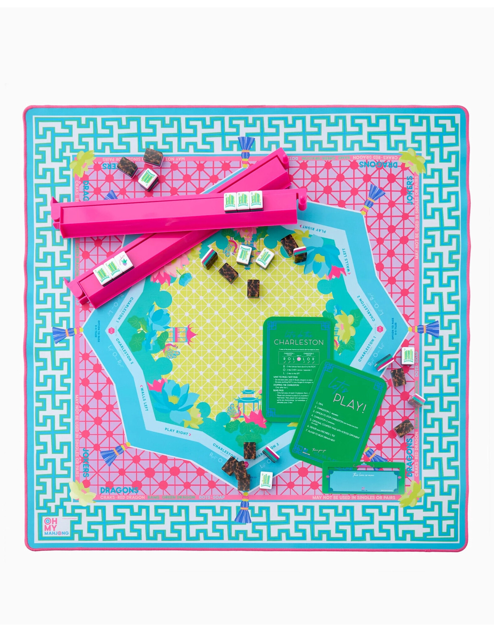 Oh My Mahjong Zen Glow Mahjong Mat American Mah Jongg Game Mats