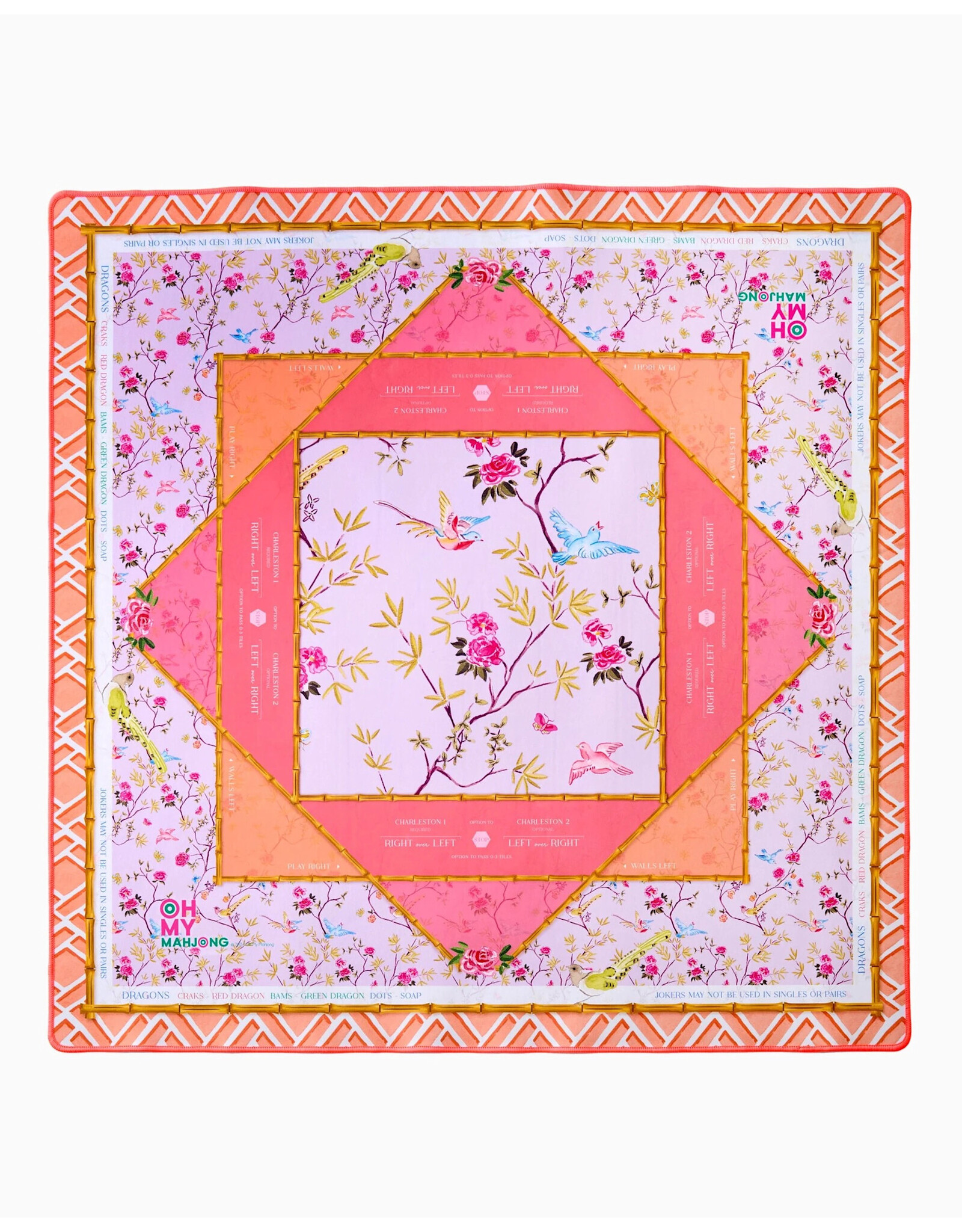 Oh My Mahjong Goldie Mahjong Mat in Tube American Mah Jongg Game Mats