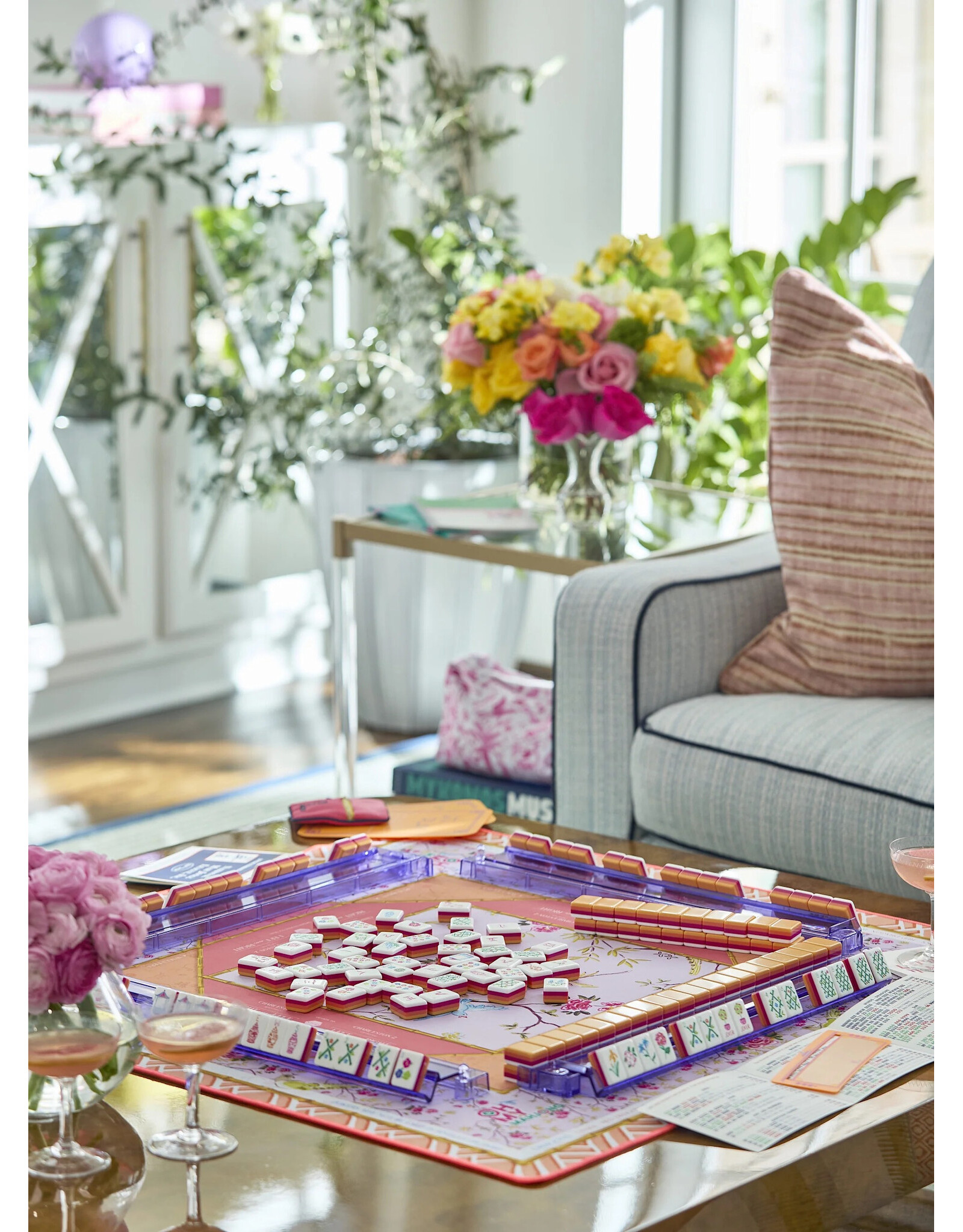 Oh My Mahjong Goldie Mahjong Mat in Tube American Mah Jongg Game Mats