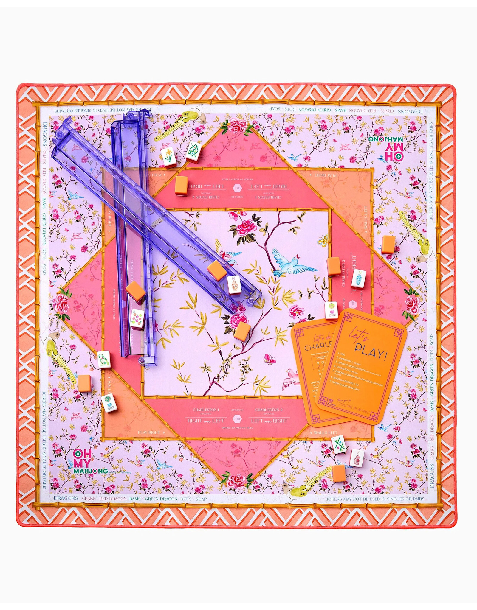 Oh My Mahjong Goldie Mahjong Mat in Tube American Mah Jongg Game Mats