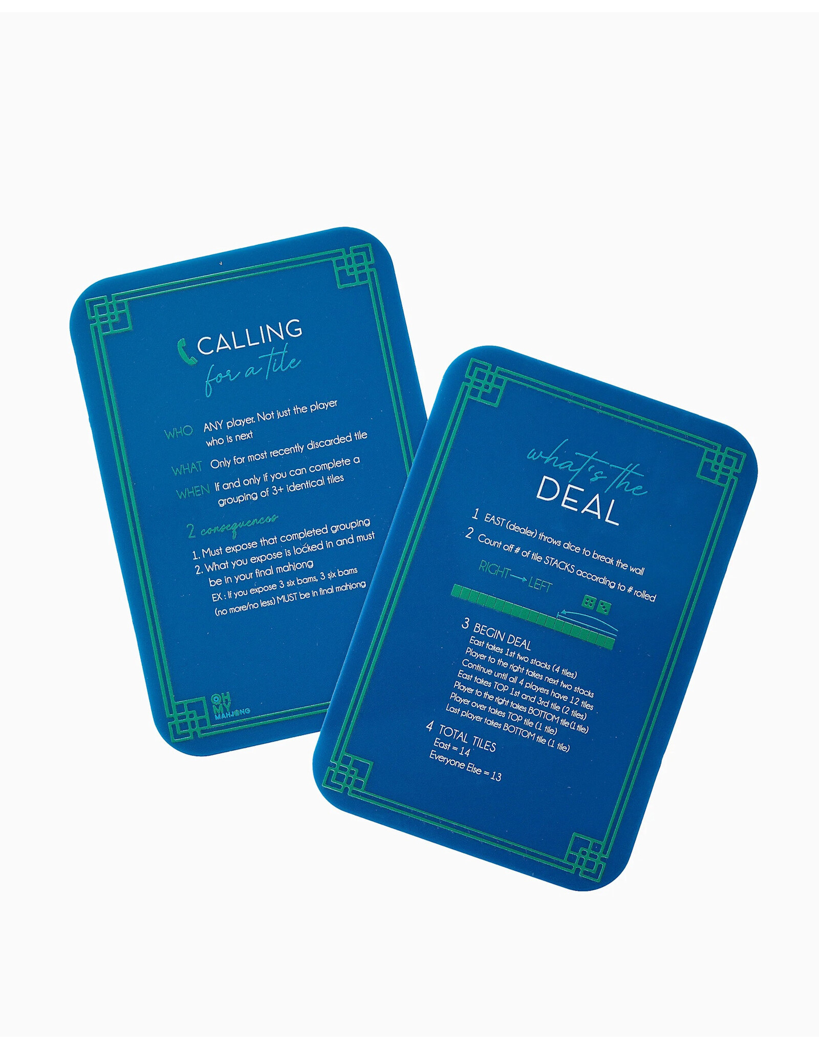 Oh My Mahjong Blue Mahjong Tile Shufflers For American Mah Jongg Game