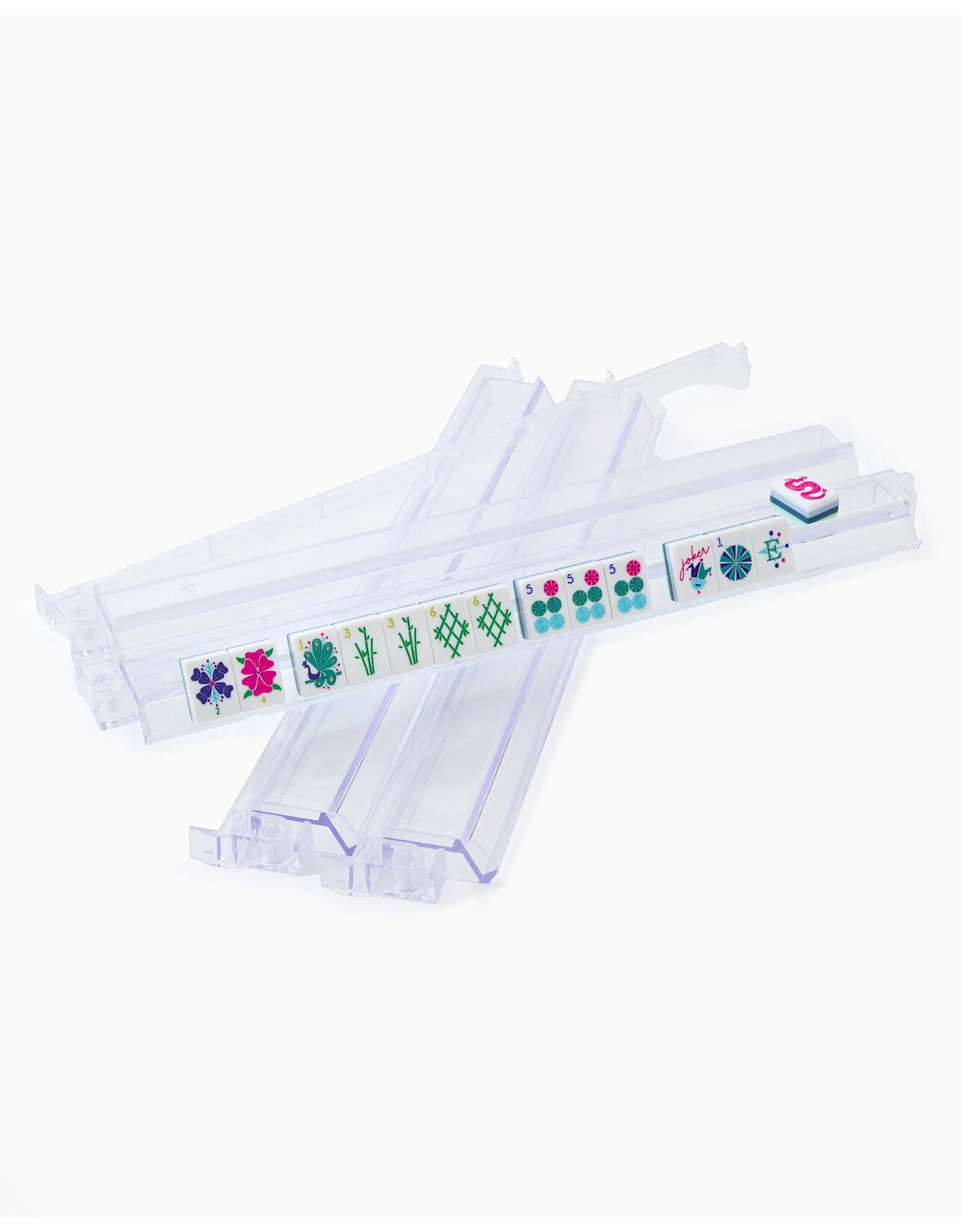 Oh My Mahjong Clear Rack N Pusher Set For American Mahjong Tiles