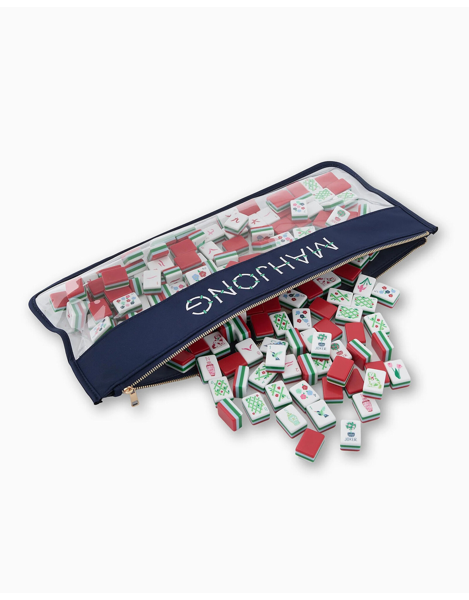 Oh My Mahjong Navy Monkey Majhong Bag for Mah-Jongg Tiles Sets
