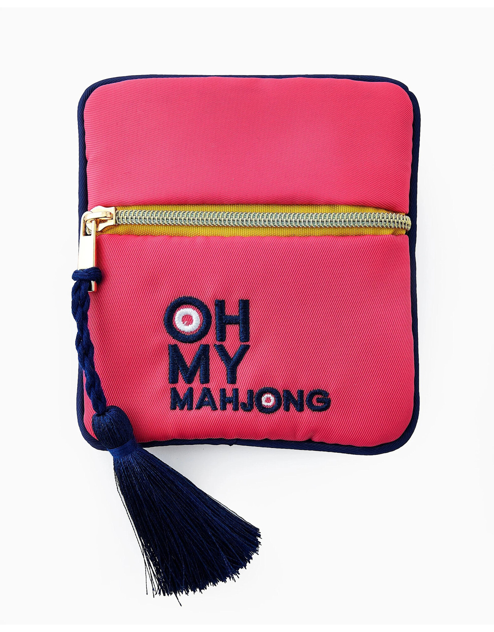 Oh My Mahjong Pink Mahjong Coin and Dice Bag