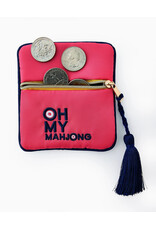 Oh My Mahjong Pink Mahjong Coin and Dice Bag