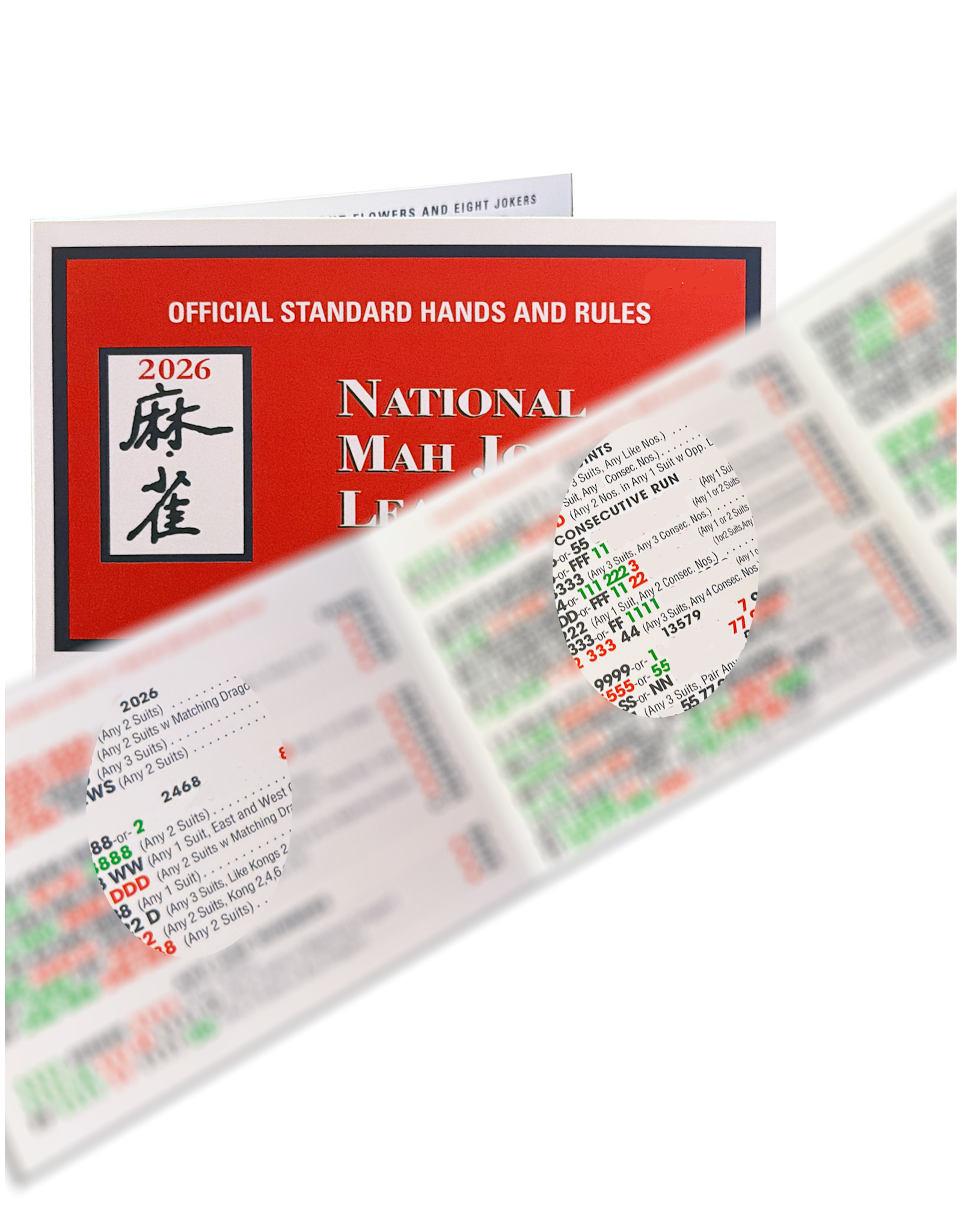 National Mah Jongg League 2026 Mahjong Card NMJL STANDARD Size 5x4