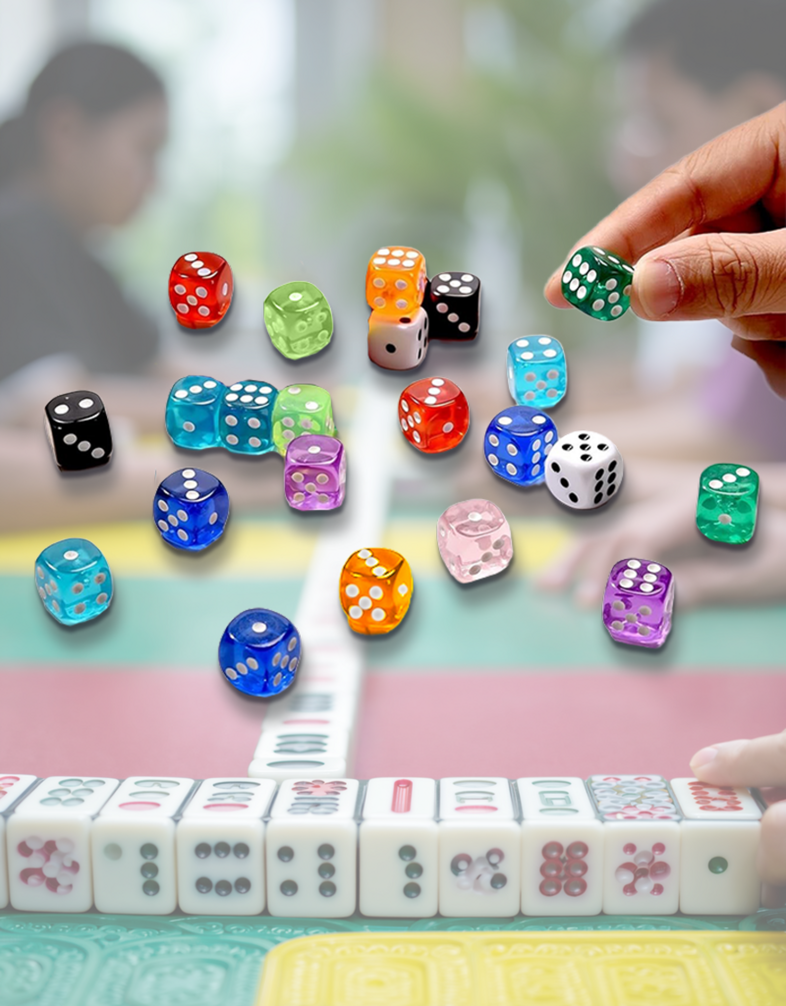 DIGS-N-GIFTS Mahjong Dice 1 Pair Random Color