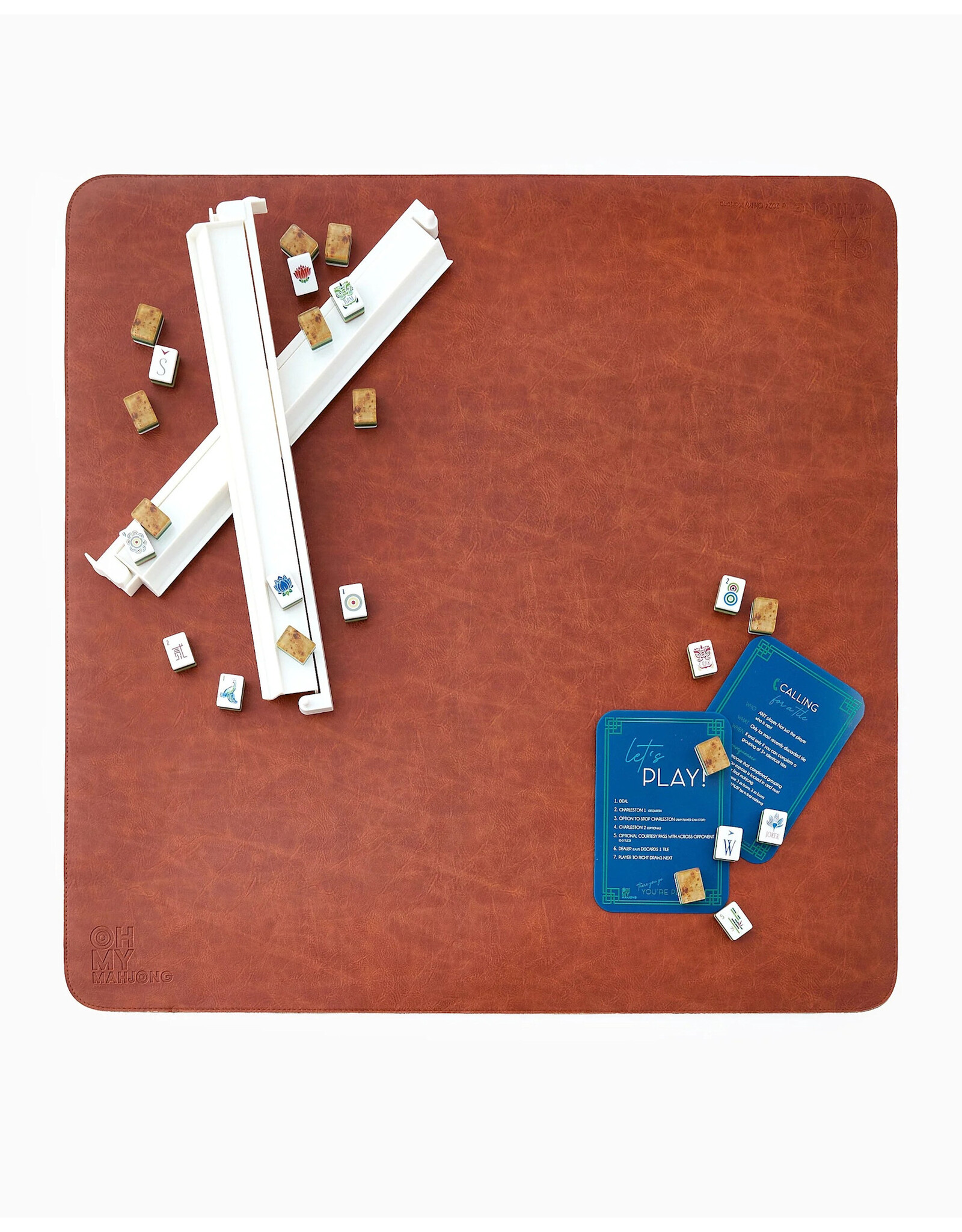 Oh My Mahjong Cognac Mahjong Mat American Mah Jongg Game Mats