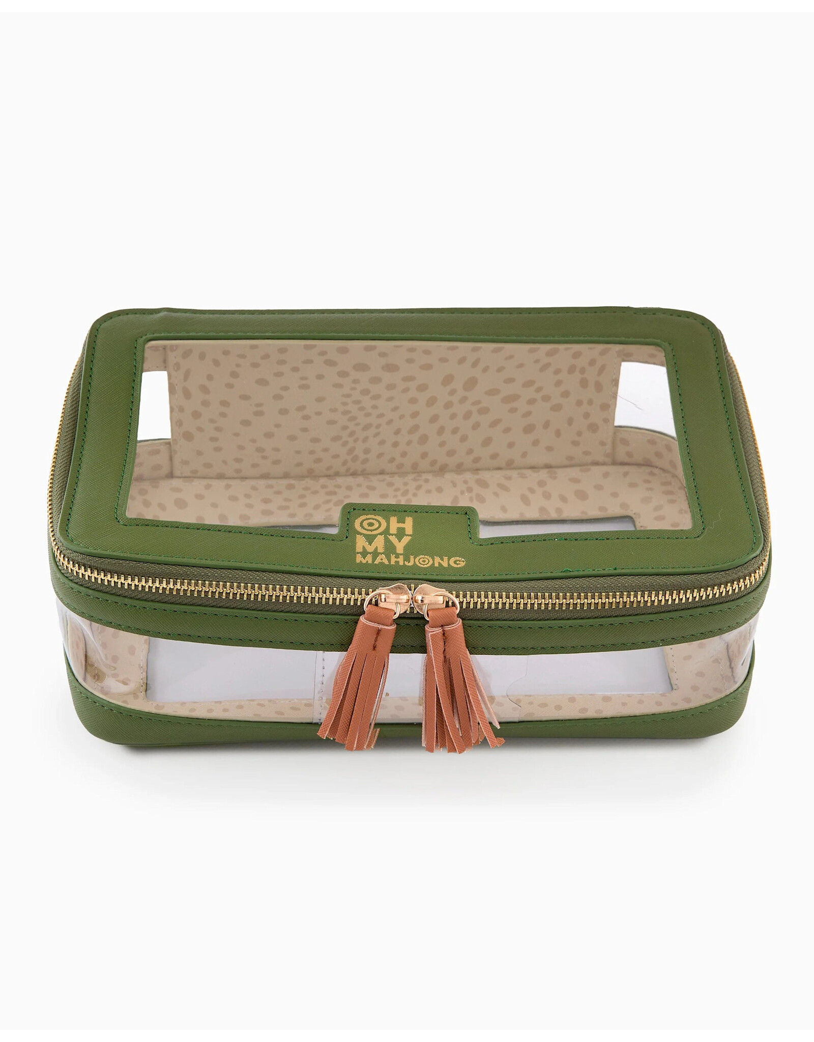Oh My Mahjong Olive Mahjong Tile Storage Bag for Mah-Jongg Tiles