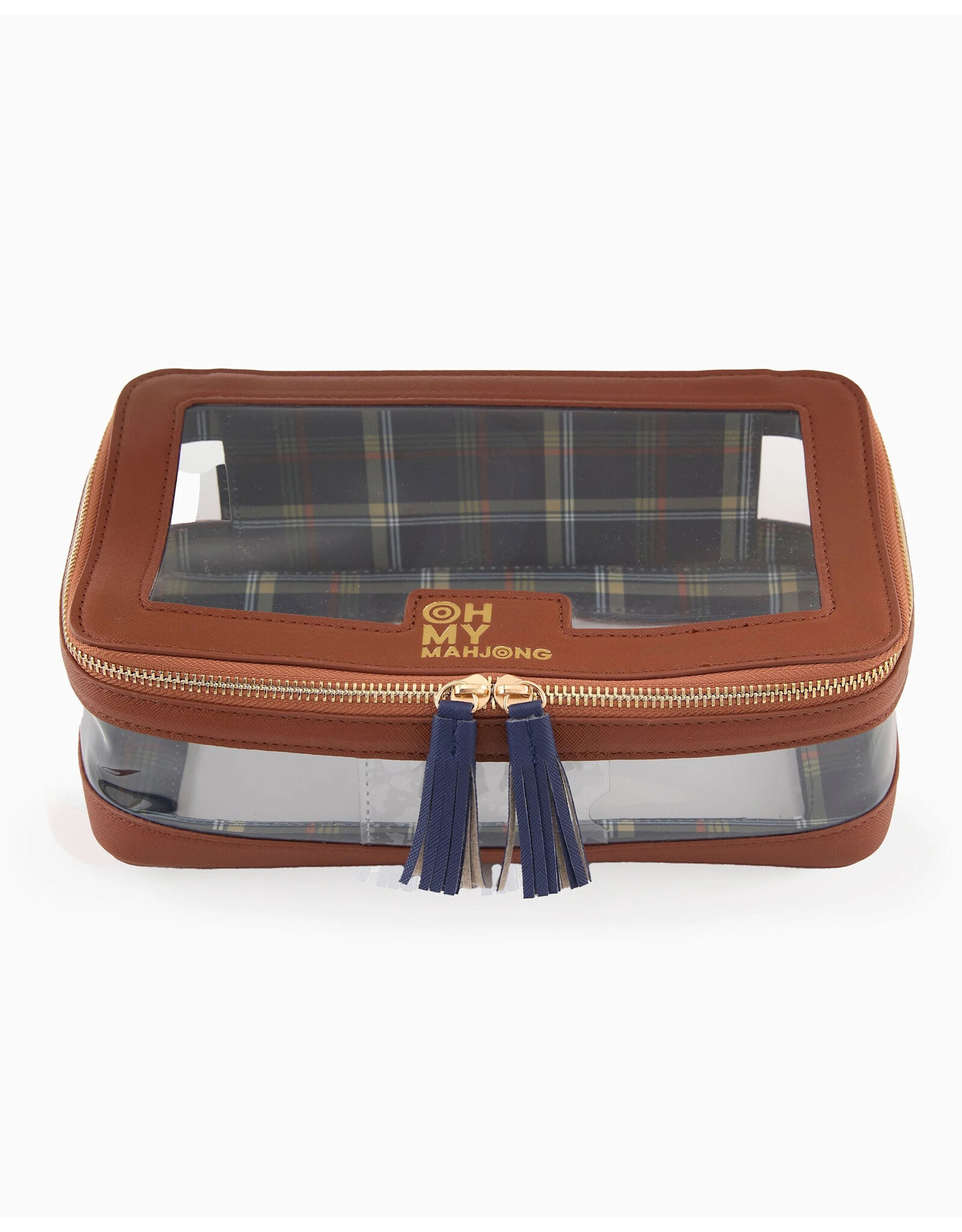 Oh My Mahjong Cognac Mahjong Tile Storage Bag for Mah-Jongg Tiles