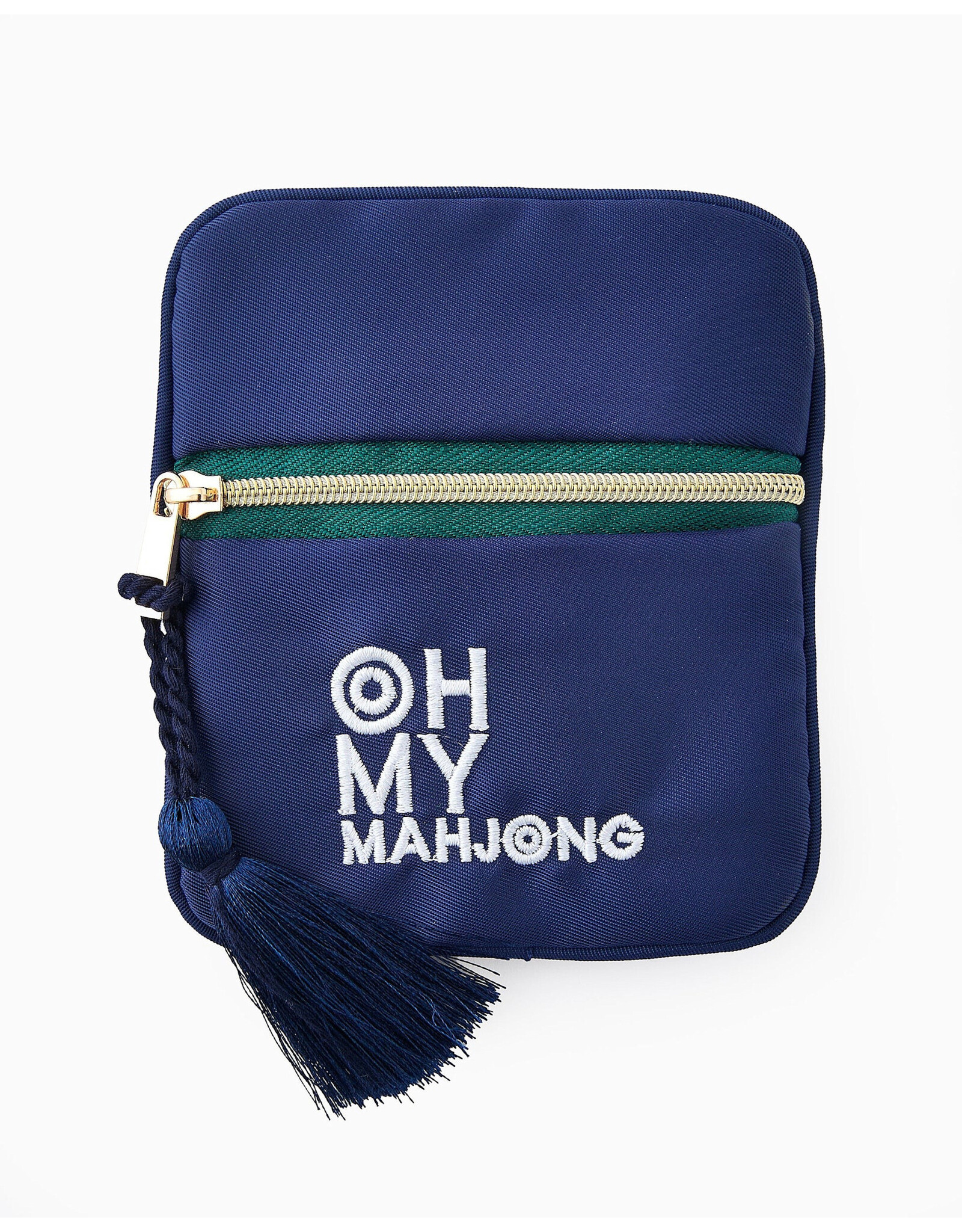 Oh My Mahjong Blue Mahjong Coin and Dice Bag