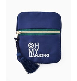 Oh My Mahjong Blue Mahjong Coin and Dice Bag