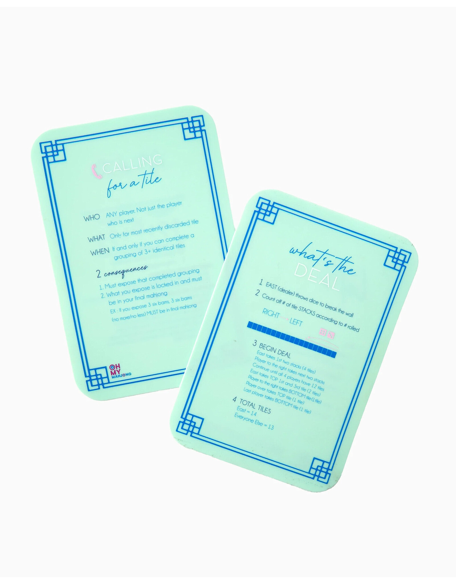 Oh My Mahjong Mint Mahjong Tile Shufflers For American Mah Jongg Game