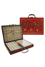 WE Games Traditional Chinese Mahjong Set Travel Size w 144 24mm White Tiles