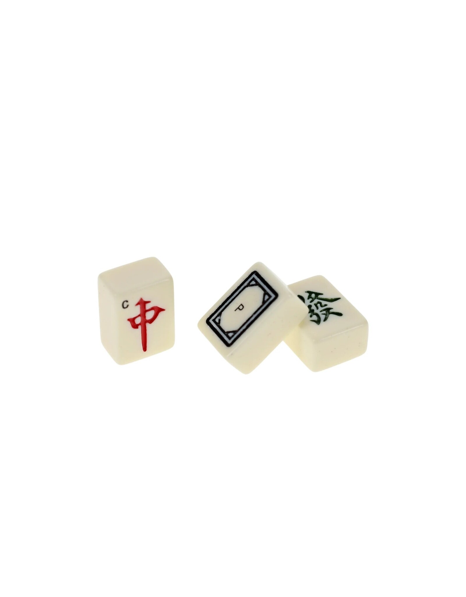 WE Games Traditional Chinese Mahjong Set Travel Size w 144 24mm White Tiles