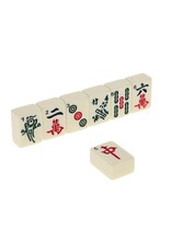 WE Games Traditional Chinese Mahjong Set Travel Size w 144 24mm White Tiles