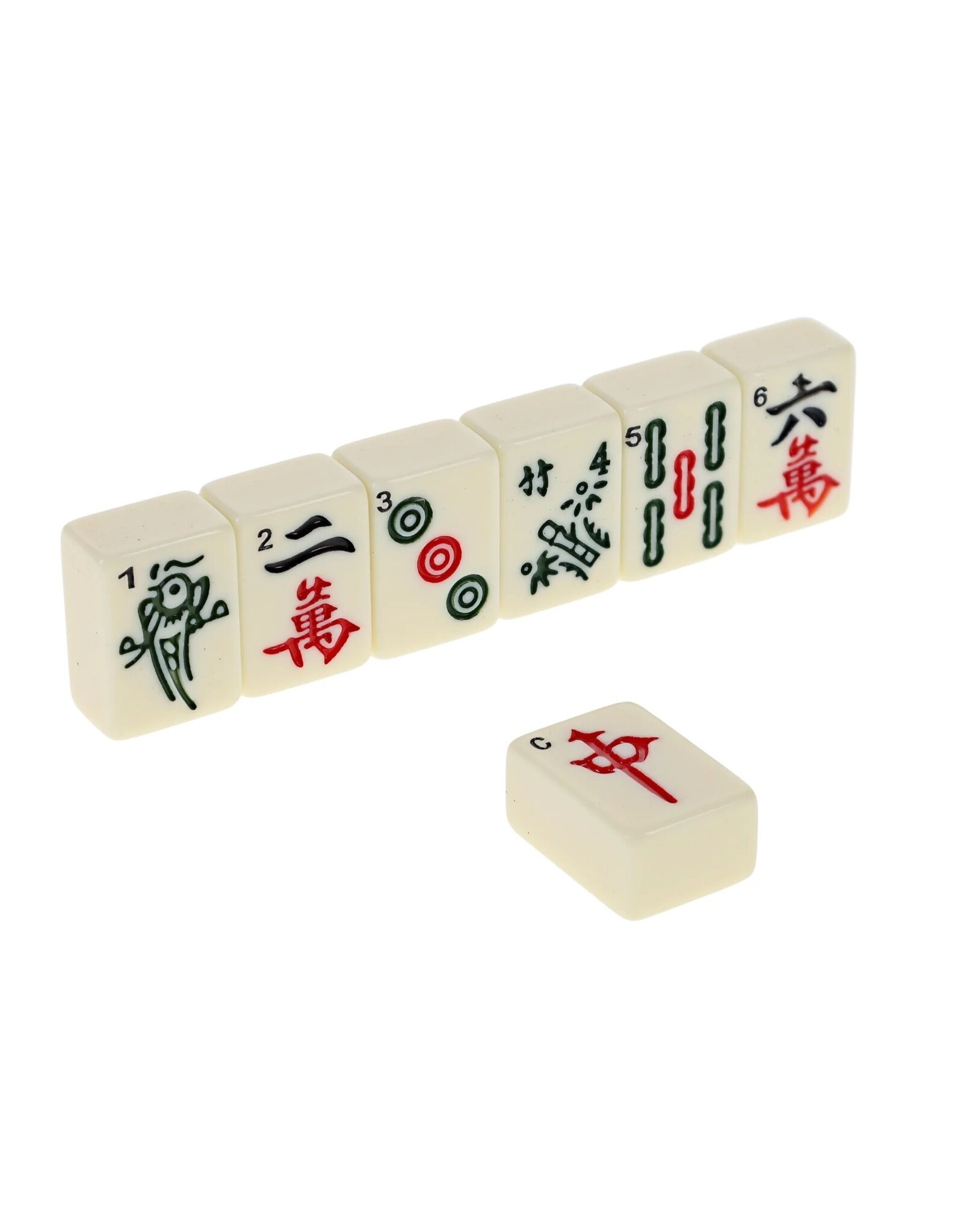 WE Games Traditional Chinese Mahjong Set Travel Size w 144 24mm White Tiles