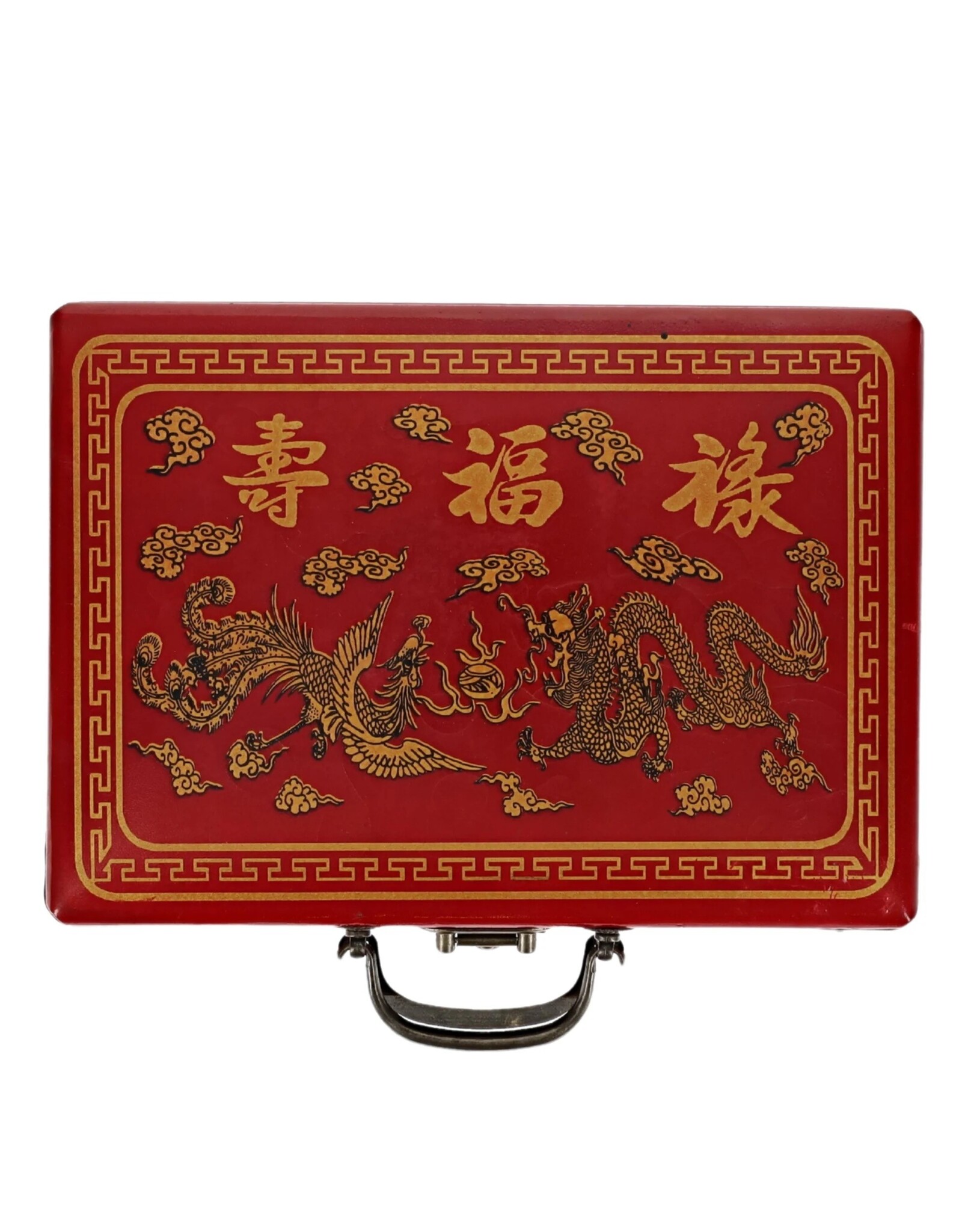 WE Games Traditional Chinese Mahjong Set Travel Size w 144 24mm White Tiles