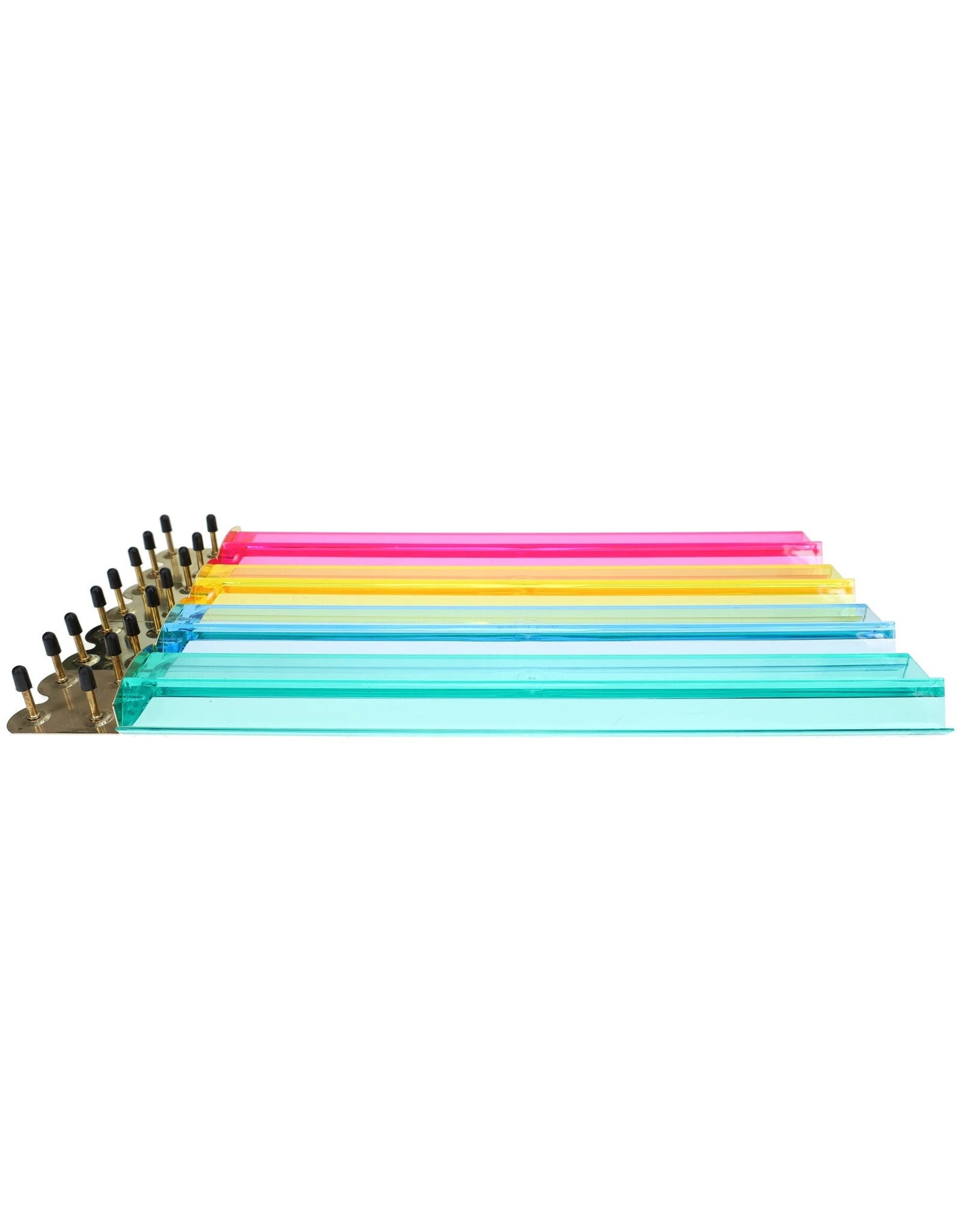 WE Games Multi-Color Acrylic Mahjong Racks Set of 4 For Mahjong Tiles