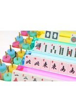 WE Games Multi-Color Acrylic Mahjong Racks Set of 4 For Mahjong Tiles