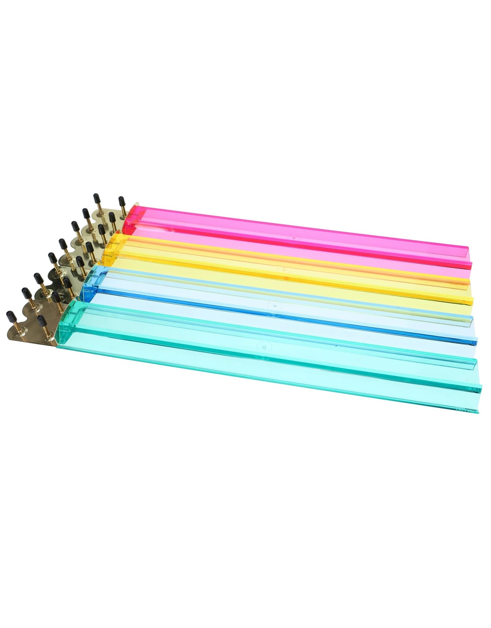 WE Games Multi-Color Acrylic Mahjong Racks Set of 4 For Mahjong Tiles