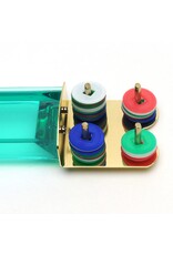 WE Games Multi-Color Acrylic Mahjong Racks Set of 4 For Mahjong Tiles