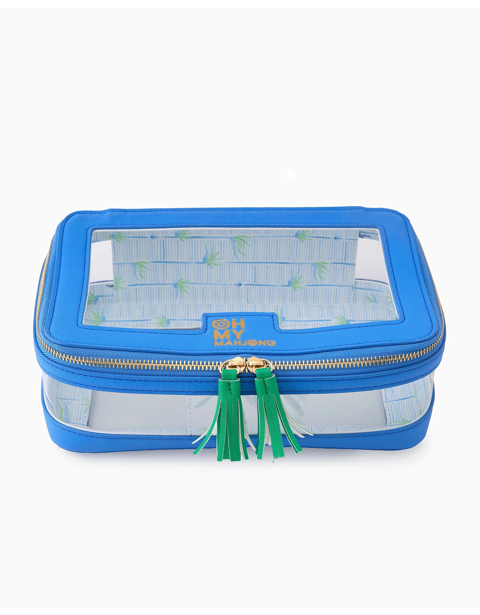 Oh My Mahjong Blue Mahjong Tile Storage Bag for Mah-Jongg Tiles