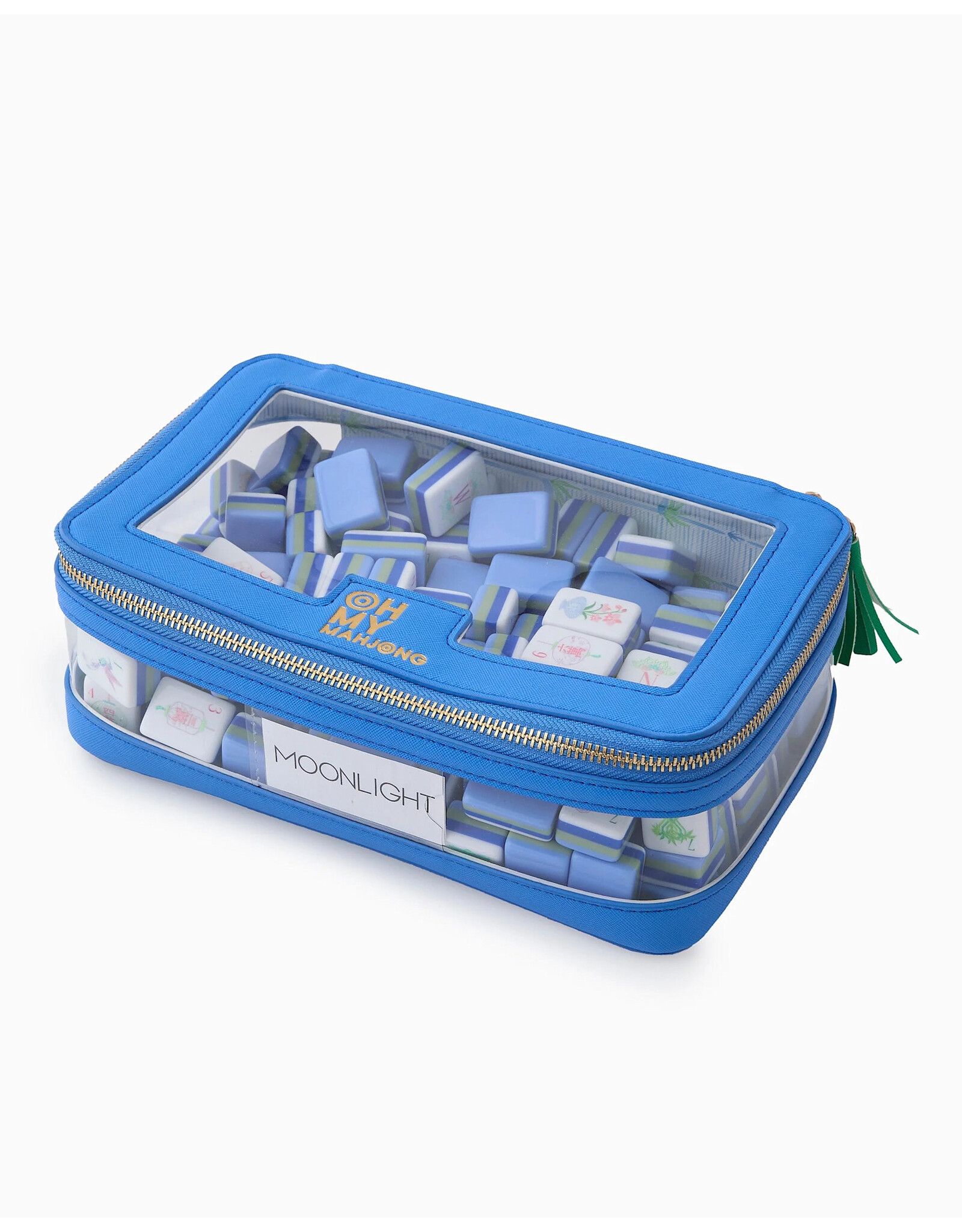 Oh My Mahjong Blue Mahjong Tile Storage Bag for Mah-Jongg Tiles