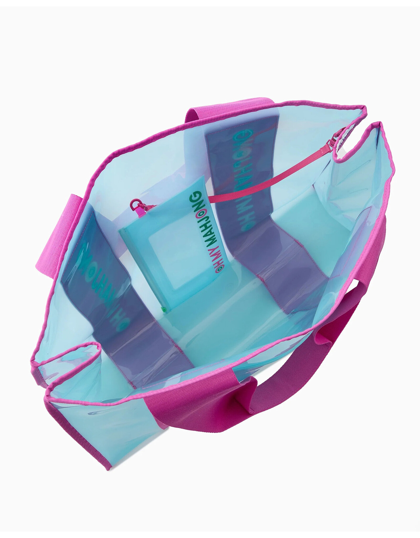 Oh My Mahjong Blue Mahjong Bag | Beach Bag w Wristlet