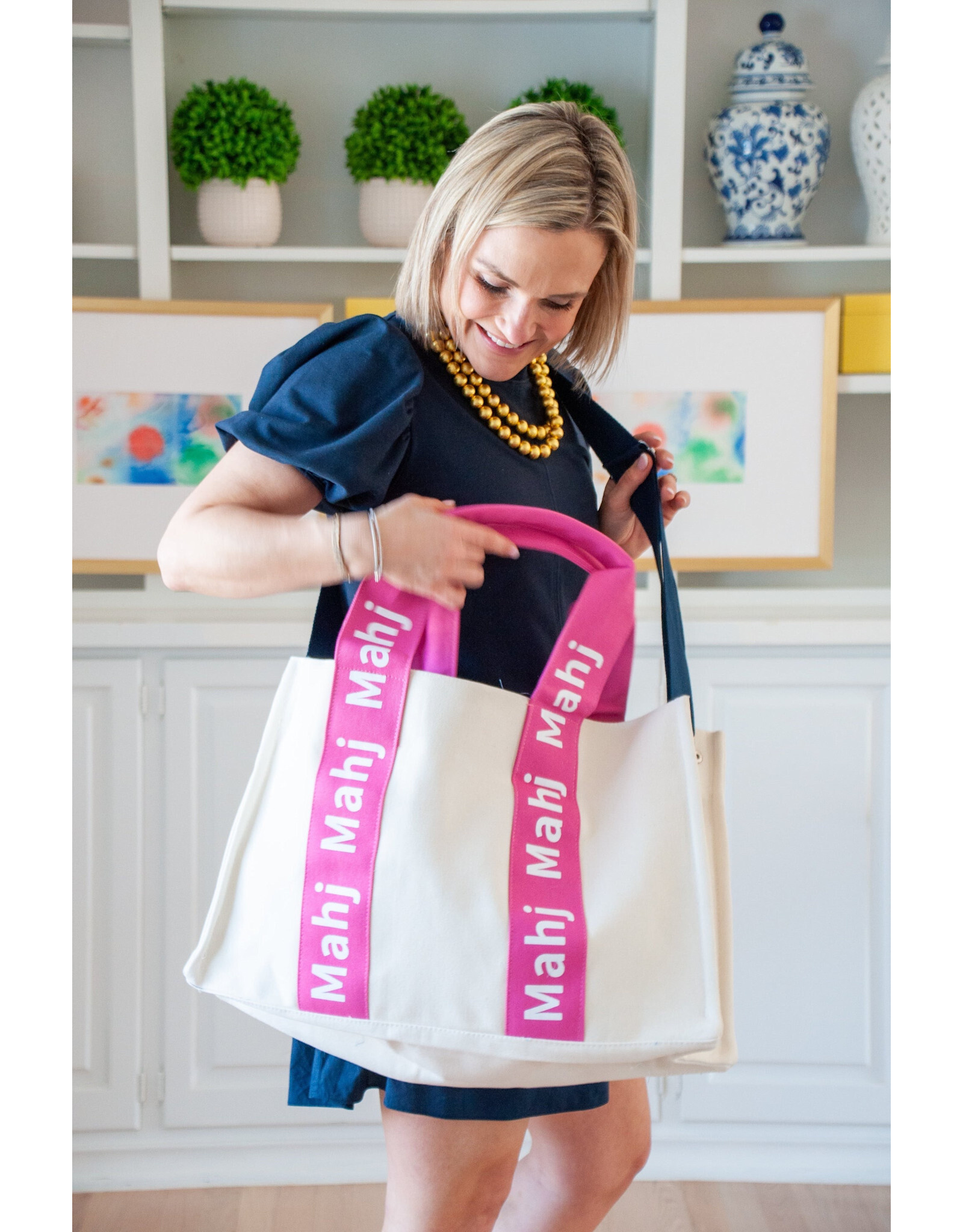 Oh My Mahjong Pink Mahj It All Bag |  Mahjong Bag