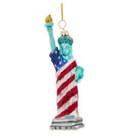Kurt Adler Patriotic Glass 250th Anniversary USA Statue of Liberty