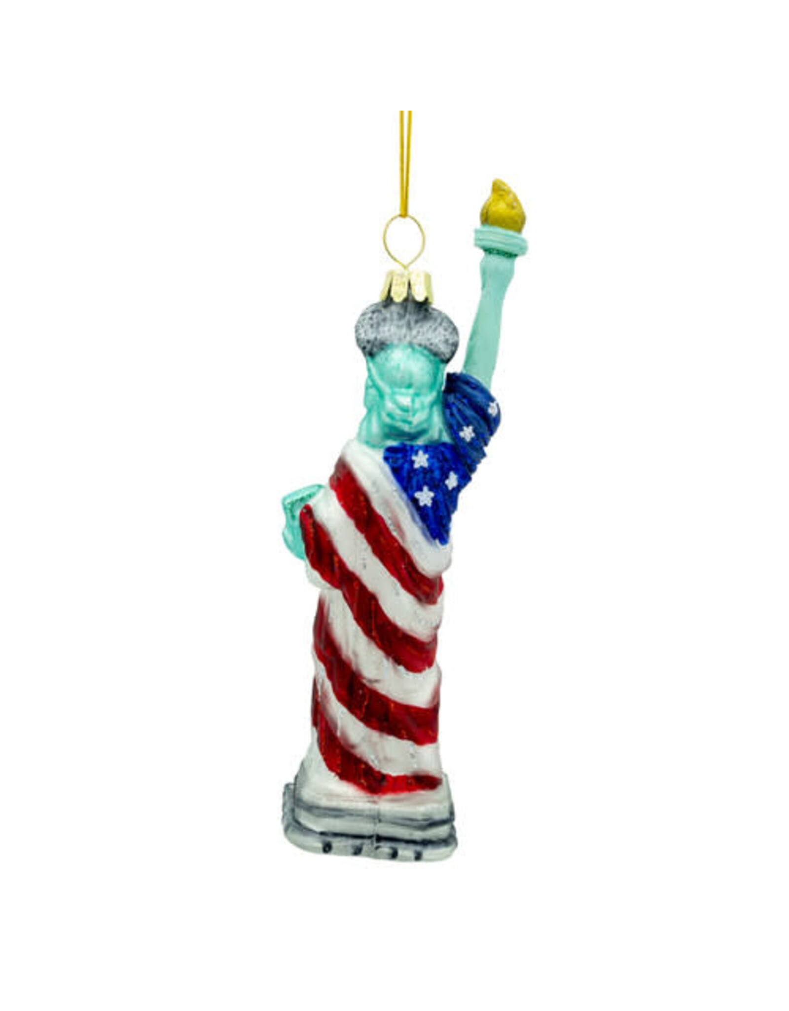Kurt Adler Patriotic Glass 250th Anniversary USA Statue of Liberty