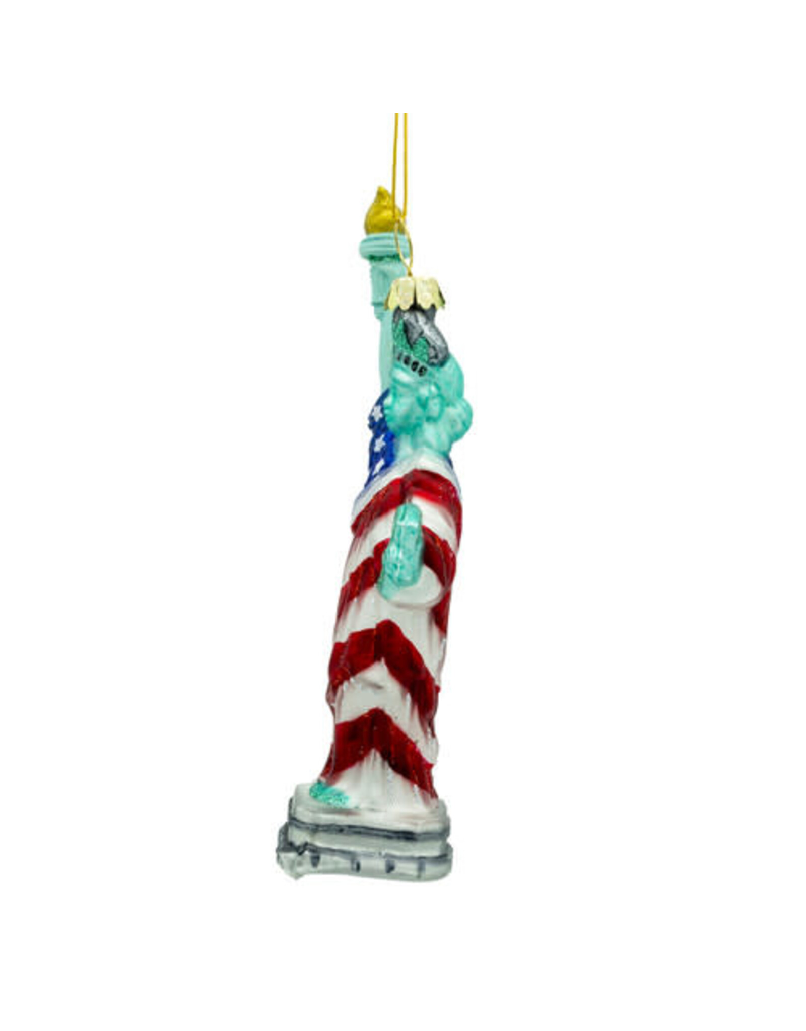 Kurt Adler Patriotic Glass 250th Anniversary USA Statue of Liberty