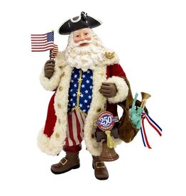 Kurt Adler Patriotic 250th Anniversary USA Fabriche Musical Santa