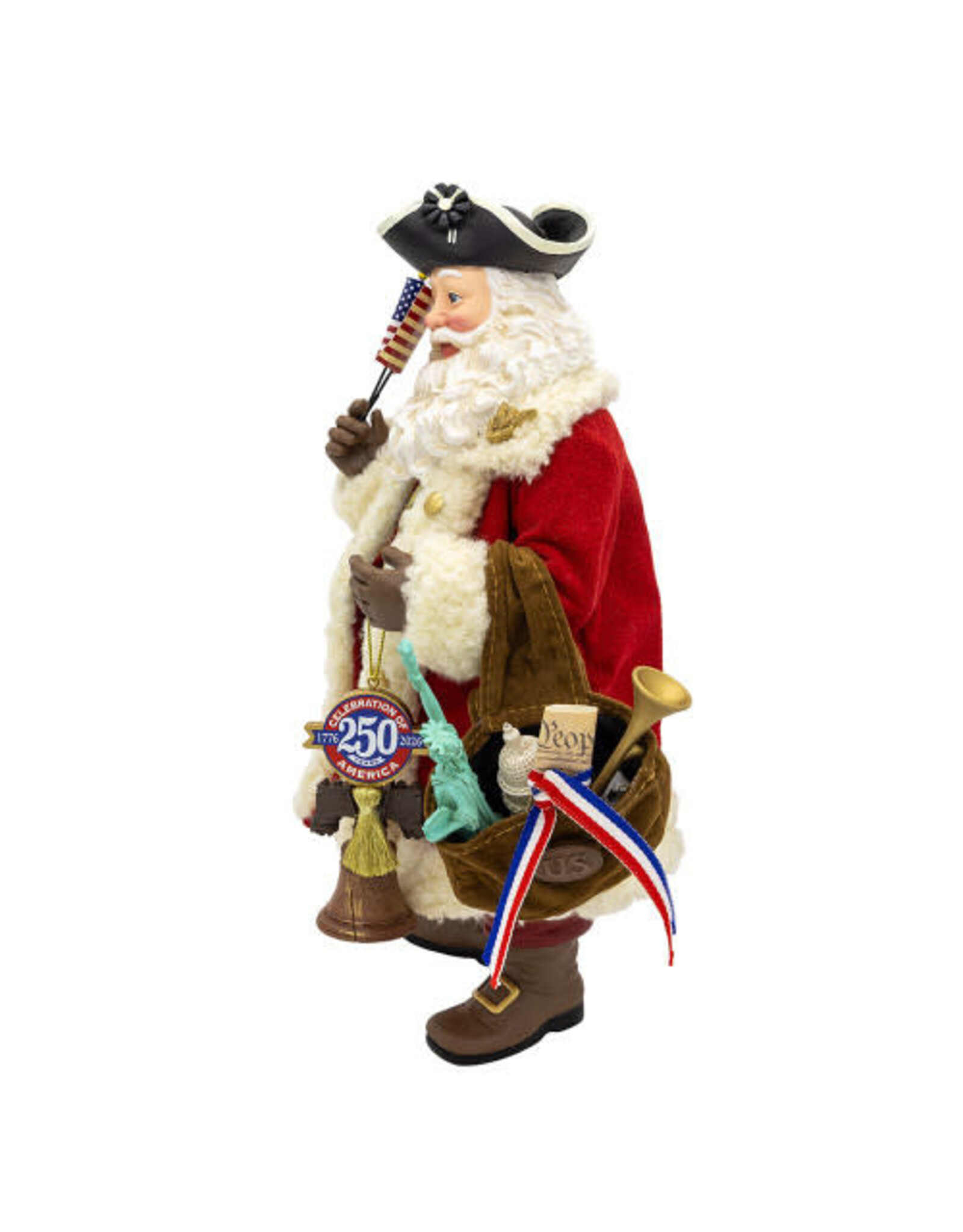 Kurt Adler Patriotic 250th Anniversary USA Fabriche Musical Santa