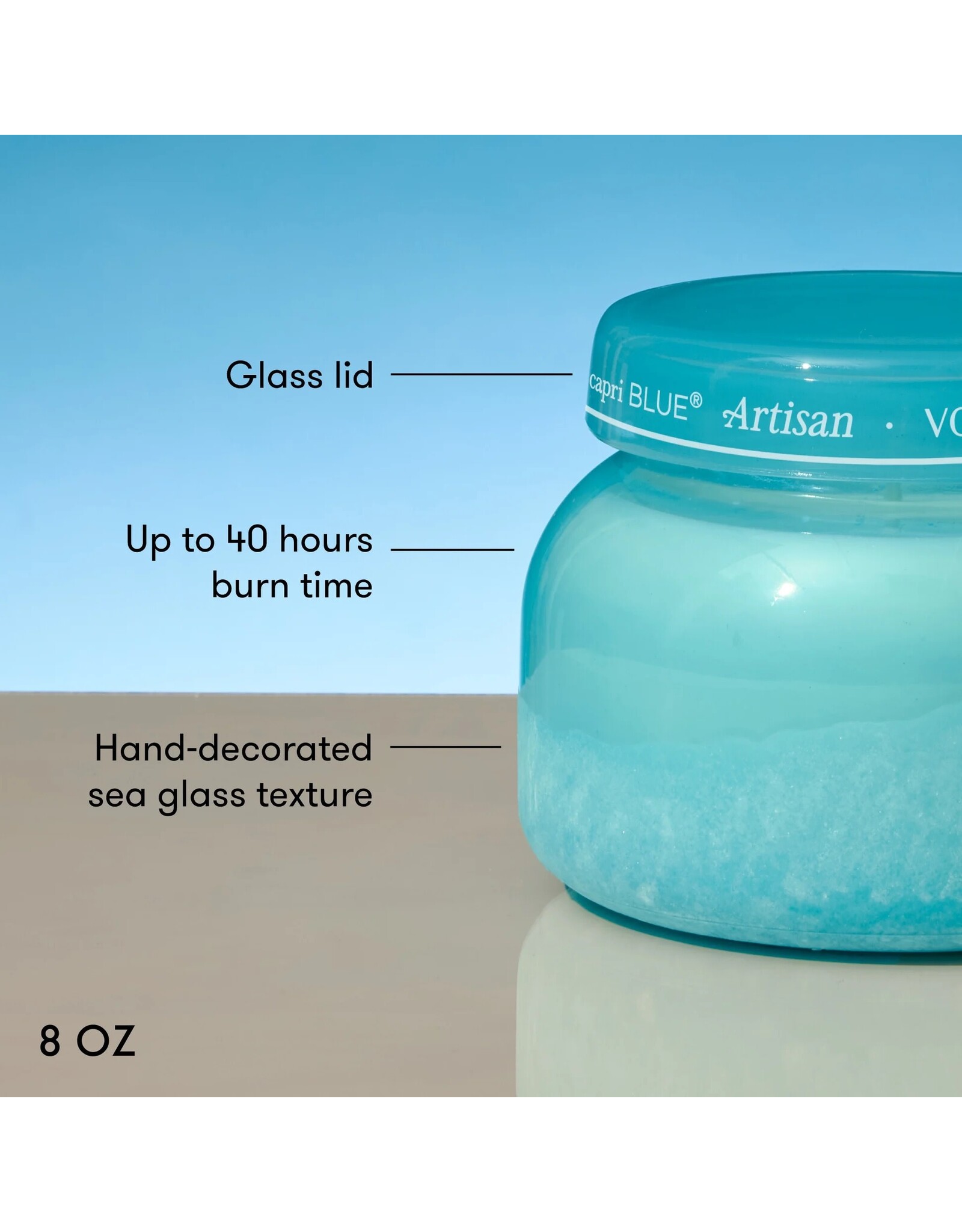 capri BLUE Volcano Luce d’ Amalfi Signature Candle 19oz Artisan Edition