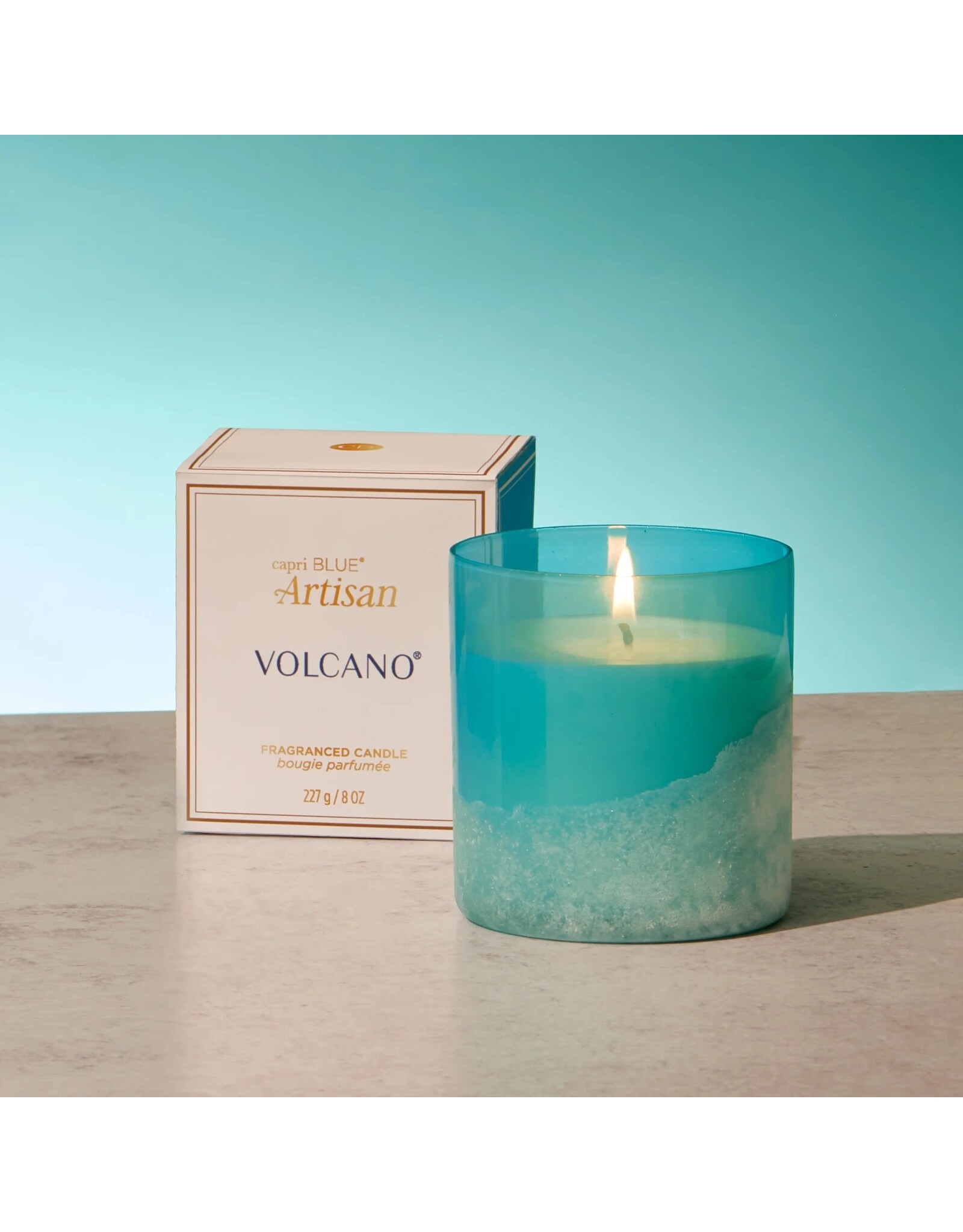 capri BLUE Volcano Luce d' Almafi Boxed Tumbler 8oz Artisan Edition