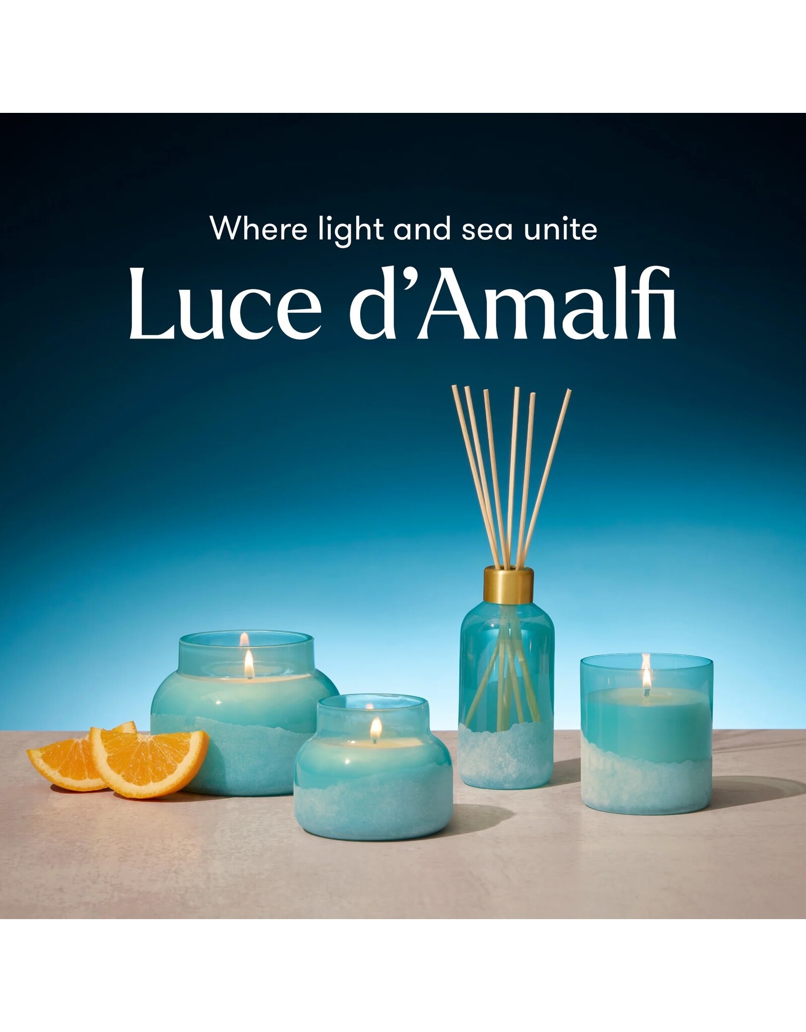 capri BLUE Volcano Luce d' Almafi Boxed Tumbler 8oz Artisan Edition