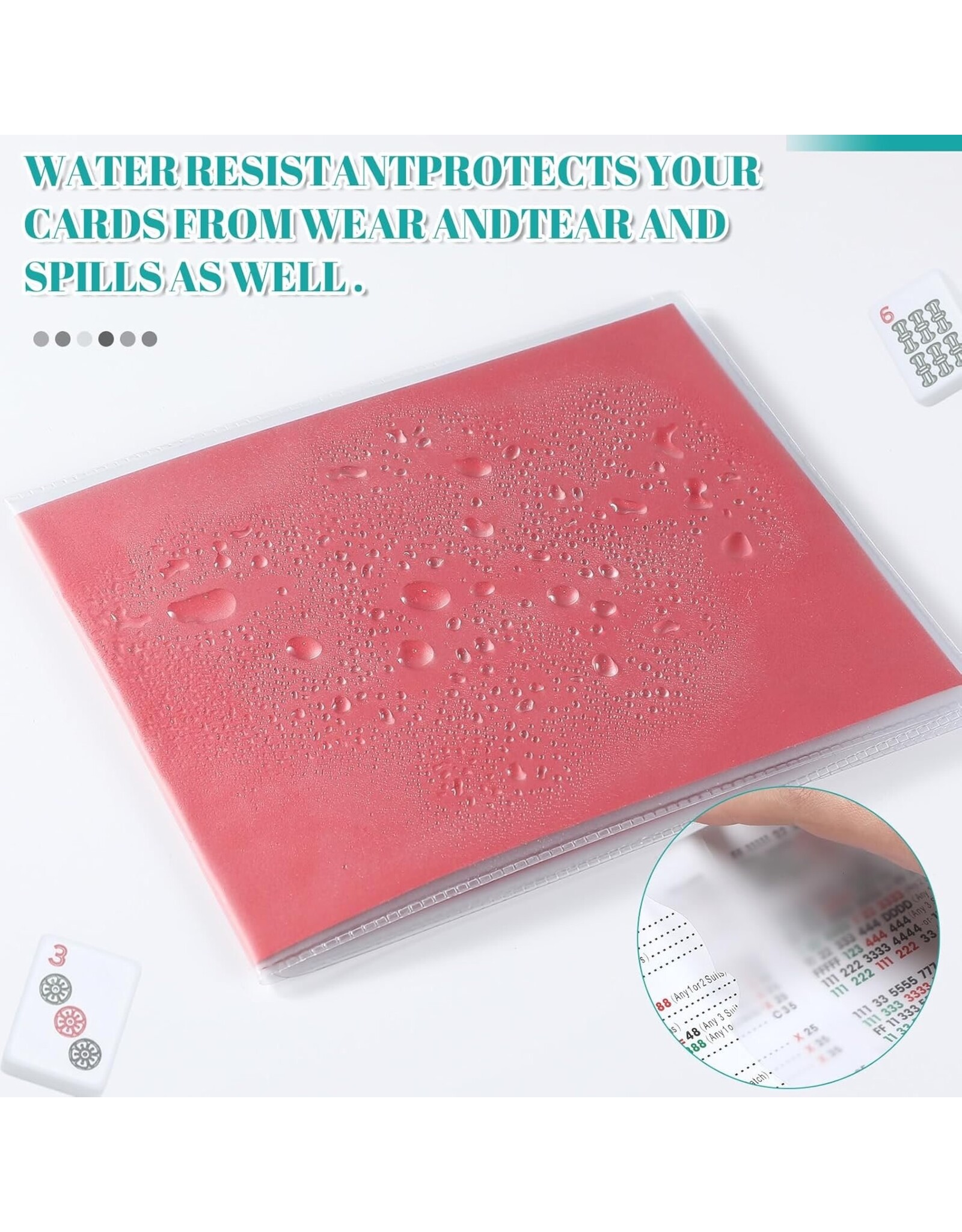 National Mah Jongg League 2026 Mahjong Card Holder Sleeve Protective Cover Size 6x5