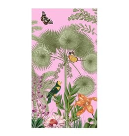 Caspari Paper Guest Towels Napkins 15pk Paradise Garden Pink