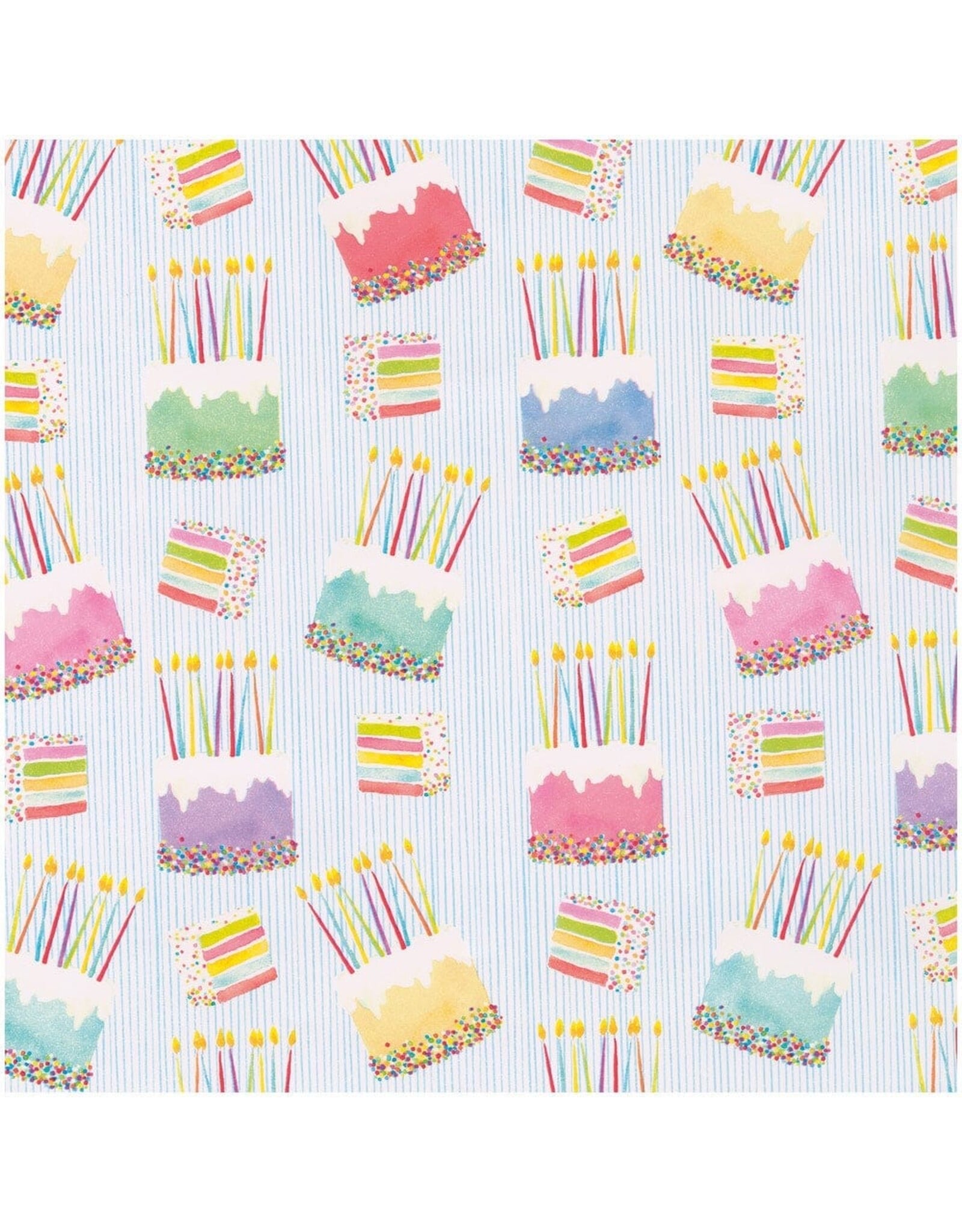 Caspari Gift Wrapping Paper 5ft Roll Happy Birthday Cake