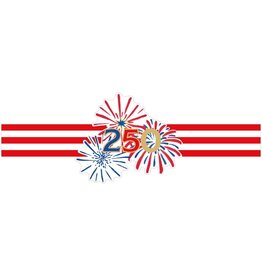 Caspari Patriotic Paper Napkin Rings 8ct Celebrate 250th Anniversary