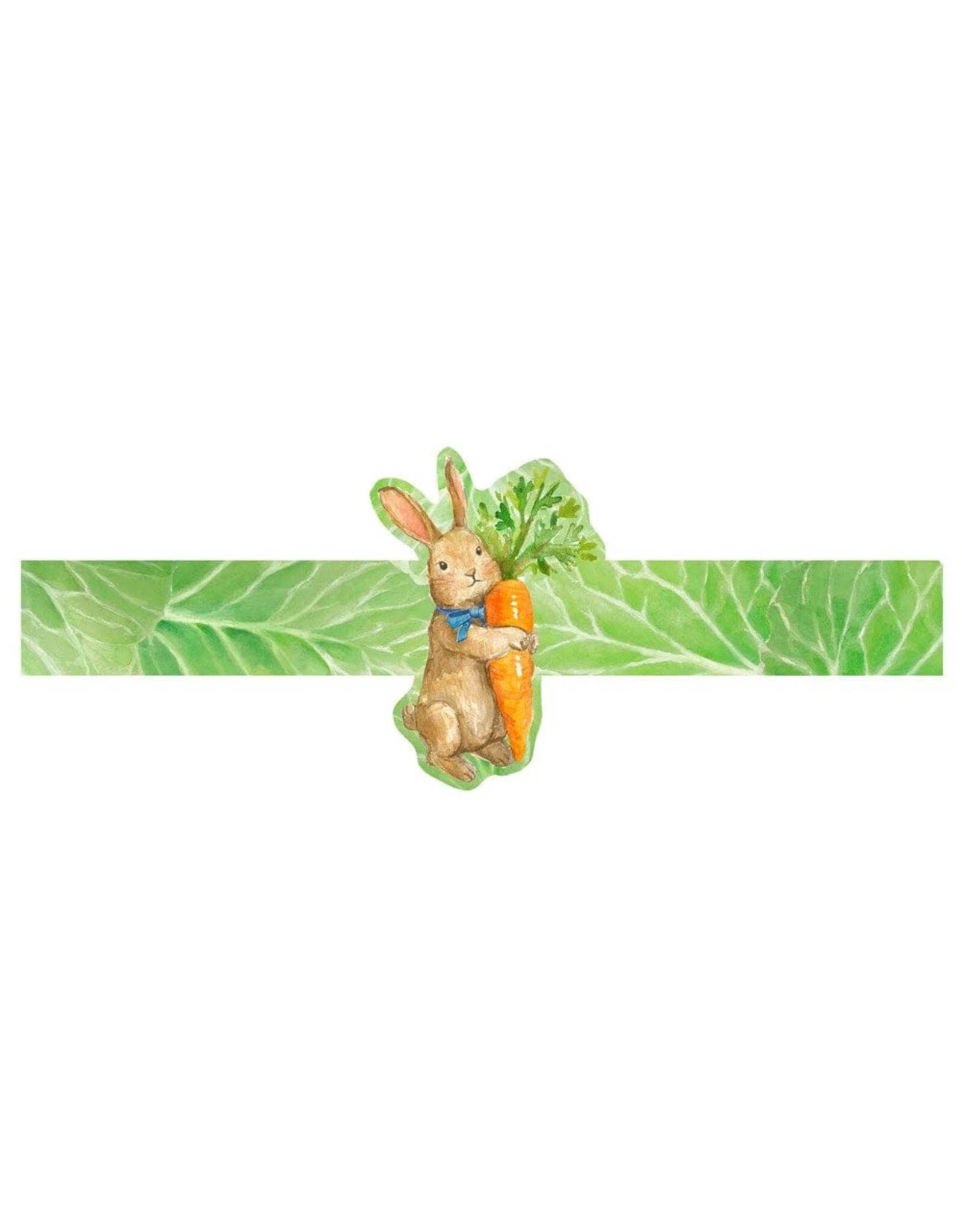 Caspari Easter Paper Napkin Rings 8ct Bunny Carrot