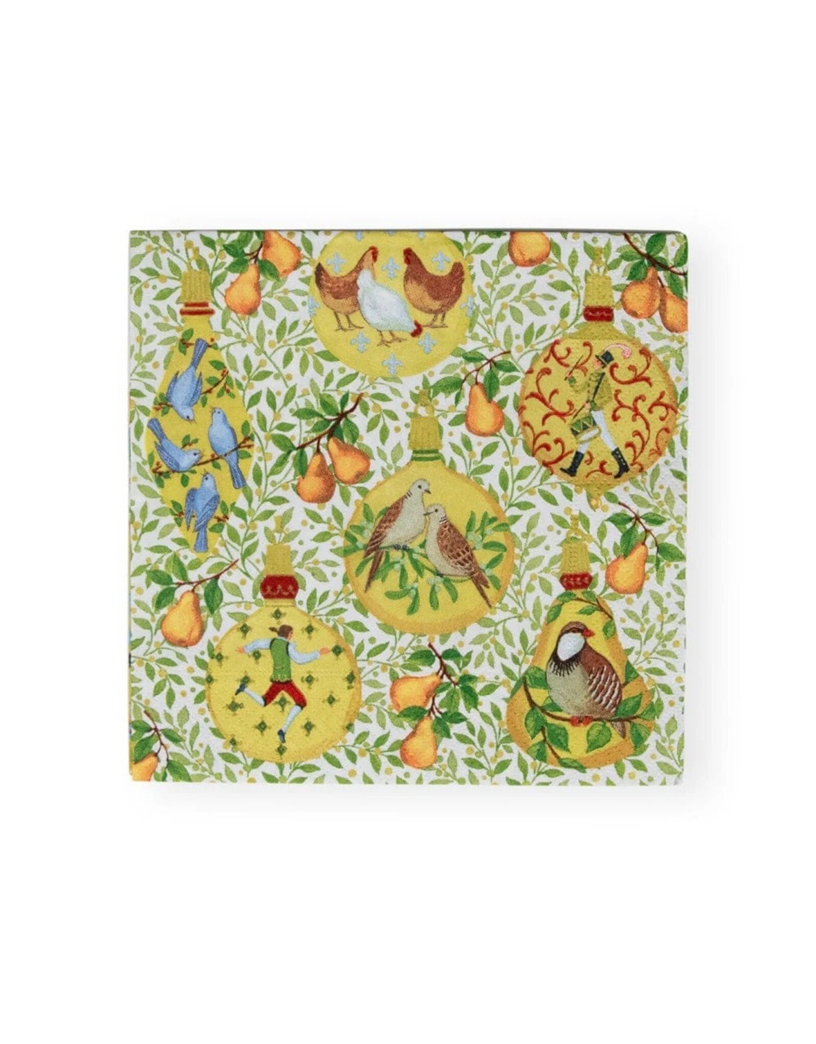 Caspari Christmas Paper Luncheon Napkins 20pk In A Pear Tree