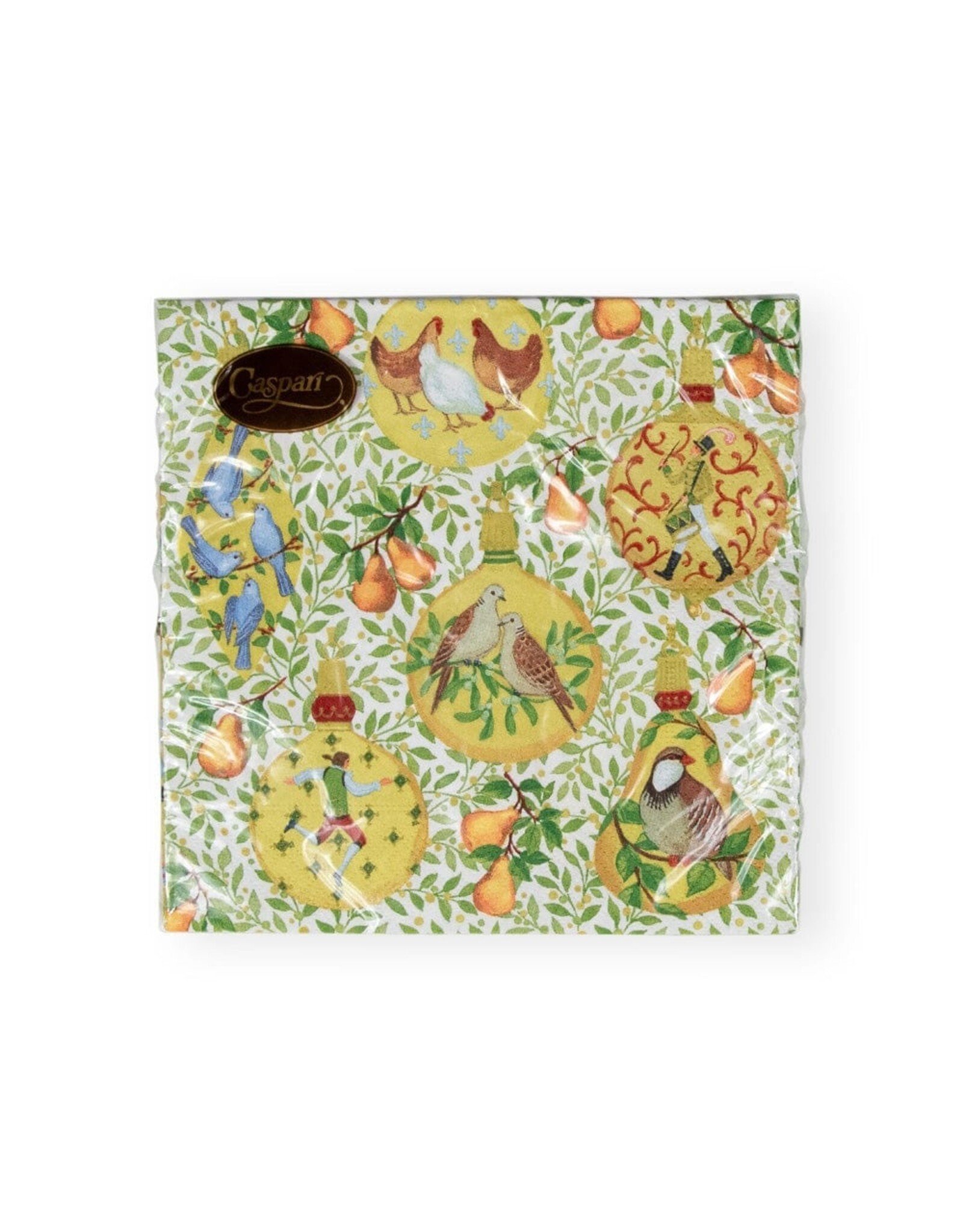 Caspari Christmas Paper Luncheon Napkins 20pk In A Pear Tree