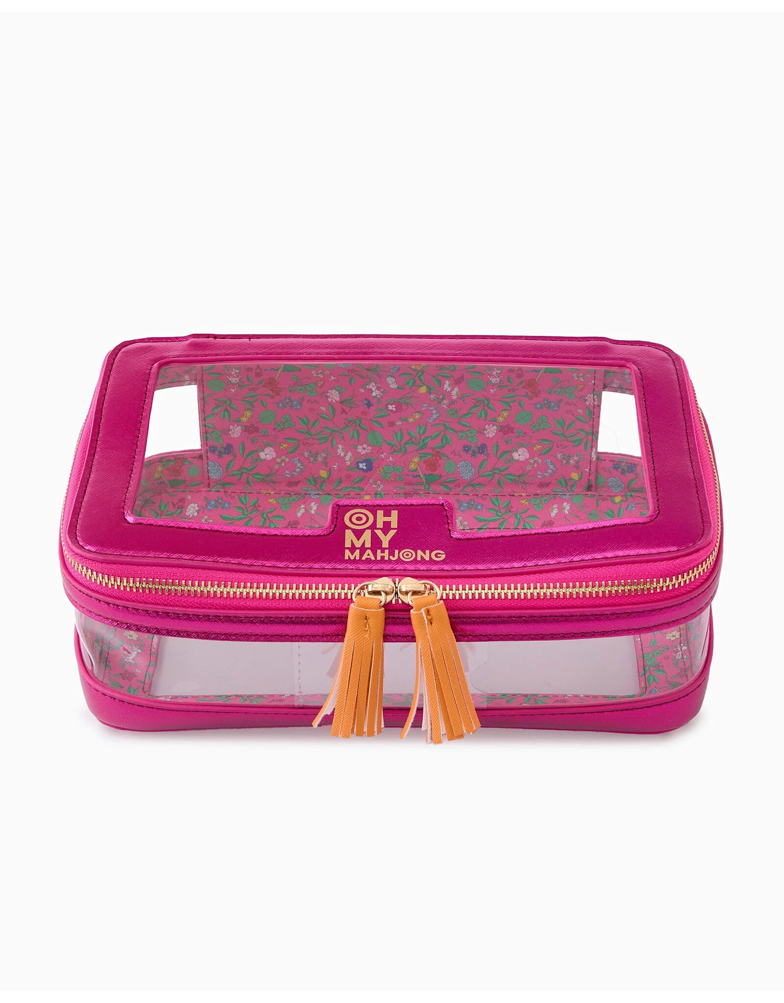 Oh My Mahjong Metallic Pink Mahjong Tile Storage Bag for Mah-Jongg Tiles