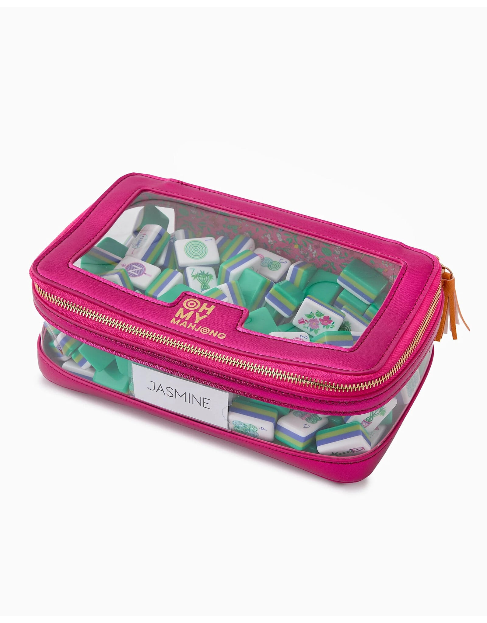 Oh My Mahjong Metallic Pink Mahjong Tile Storage Bag for Mah-Jongg Tiles