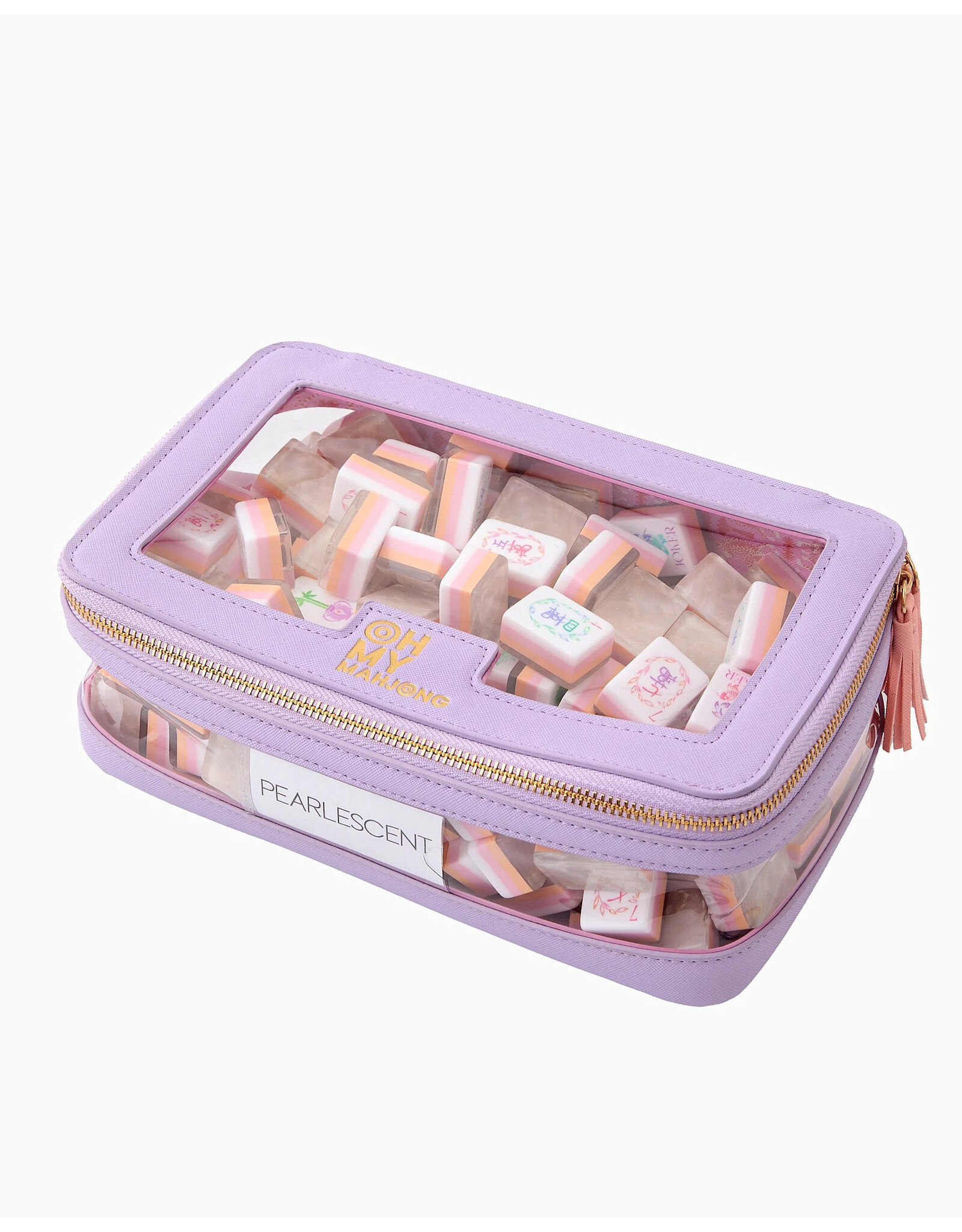 Oh My Mahjong Lavender Mahjong Tile Storage Bag for Mah-Jongg Tiles