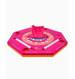 Oh My Mahjong Aqua Jong Pool Mat Floating Mahjong Game Board | Pink