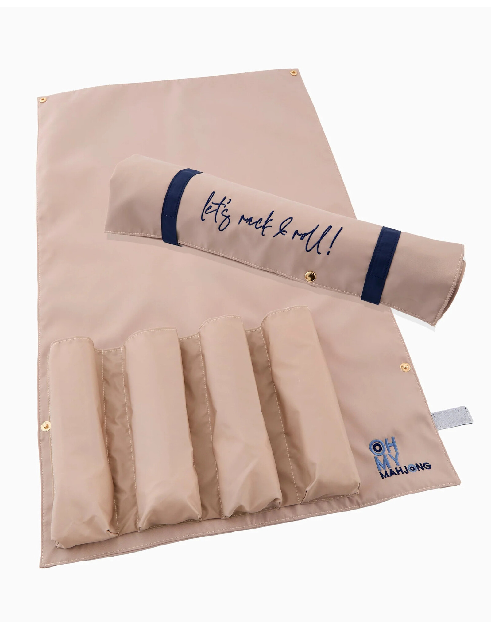 Oh My Mahjong Lets Rack N Roll Bag for Mahjong Racks N Pushers Tan